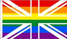 RAINBOW UNION JACK FLAG 5' x