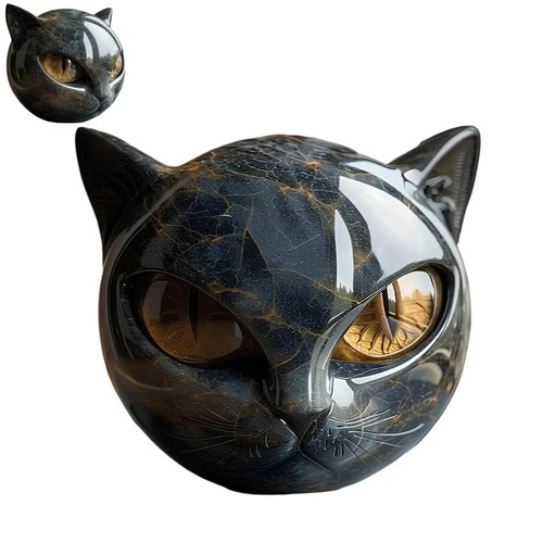 1pcs black cat stone handmade - 1pcs,