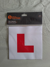 BNIP 3 x Halfords Essentials Fully Magnetic L Plates / Learner Plates