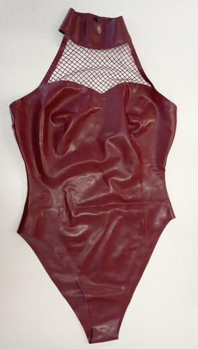Latex womens mesh halter - latex,