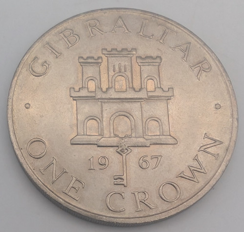Gibraltar one crown 1967 - crown,