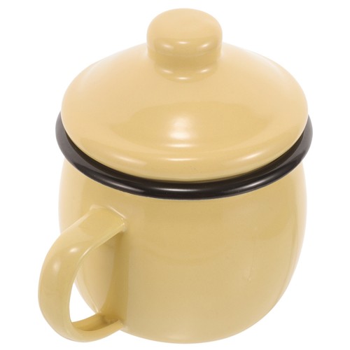 Vintage style yellow enamel - yellow,