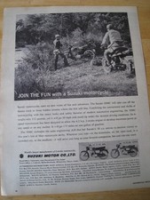 SUZUKI MOTORCYCLE 50MC SUZUKI MOTOR CO. TROUT FISHERMAN 1963 ADVERT A4 FILE 54