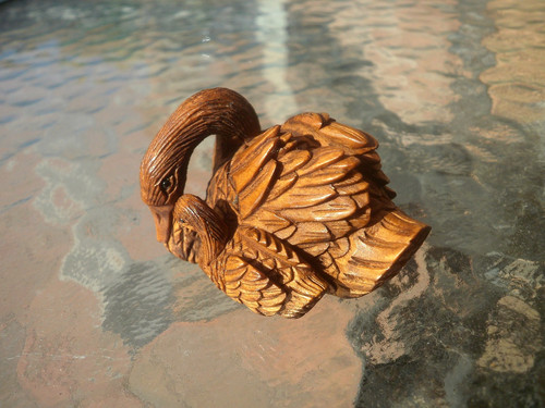 Hand carved wood netsuke - wood,