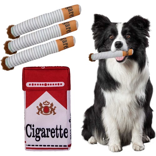Cigarette dog toy - dog, squeaky