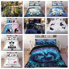 Luxury Duvet Cover Bedding Set Mickey Mouse Single Double King Size Pillow Cases