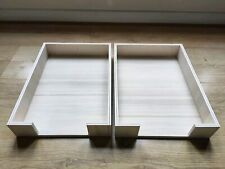 2x Wood Stacking Letter A4 Files Tray Document Holder Office Desktop Stationery