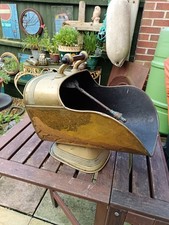 large antique brass coal