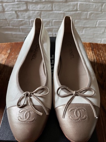 Chanel ballet flats - chanel, white