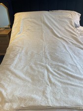 Marks & Spencer Cream Damask Single Piped Edge Quilt Cover VGC
