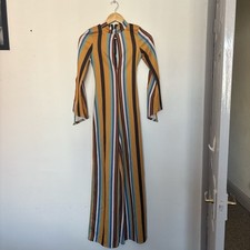Retro Striped Flared Jumpsuit