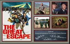 STEVE McQUEEN KING OF COOL GREAT ESCAPE MONTAGE SIGNED PHOTO PRINT 8 x 6 £6