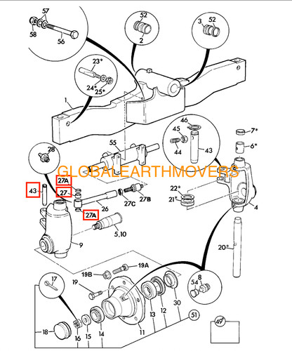 Jcb backhoe steering assy - jcb,