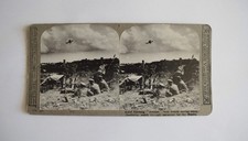 WW1 Stereoview NO1 SEAFORTH HIGHLANDERS IN TRENCH USING PERISCOPE C1918 3D Photo