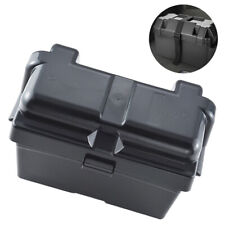 Leisure Battery Box Black Large With Straps Caravan Camper Boat Motorhome UK