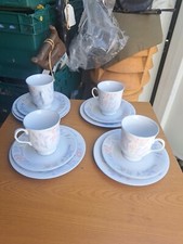 Prestige China By Excel Tall Cup/Mug & Saucer &  Plate Set Of 16