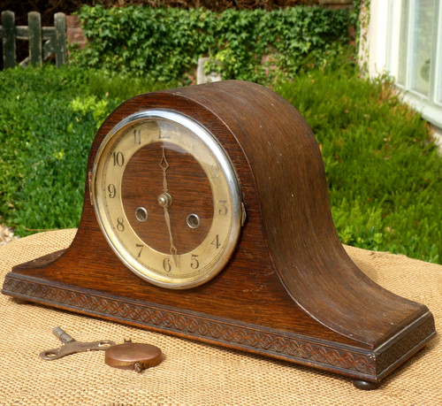 Vintage mantle clock napoleon - vintage,