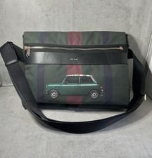 PAUL SMITH Mens Green Messenger Bag Iconic Mini Design Crossbody/ Shoulder NEW