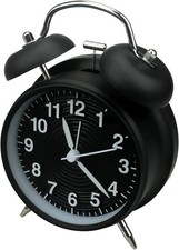 Super Loud Double Bell Alarm Clock with Night Light Bedside Home Decor UK