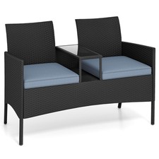 COSTWAY Wicker 2-Seat
