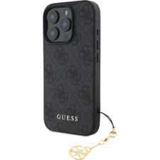 Guess 4G Charms Collection Hybrid Case for iPhone 16 Pro 6.3" Black