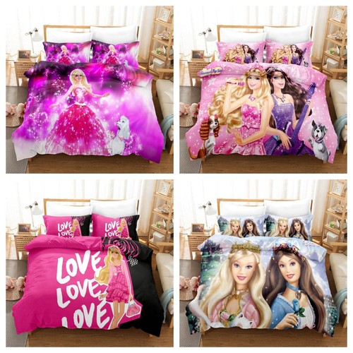 Girls barbie princess duvet - 3d,