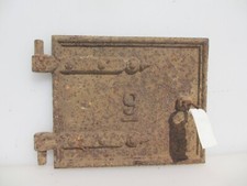 Antique Cast Iron Stove Hatch Door Oven Vintage Old Reclaim Victorian 8"x9.5"
