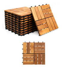Interlocking wooden decking - wooden,