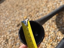 Black Corrugated Plastic Drainage Pipe Landscape French Drain, Per Meter