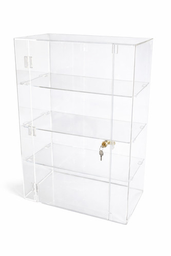 Lockable clear acrylic display - clear,