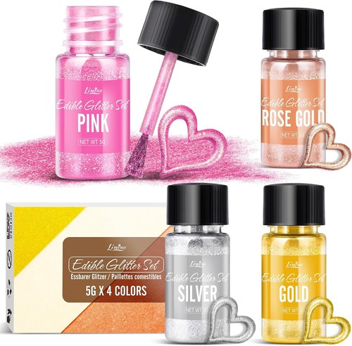 Edible glitter set - glitter, 4