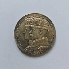 King George V and Mary 1935 Jubilee Medallion ‘Stet Fortuna Domus’ .925  15.68g