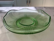 Vintage Green Glass Art Deco