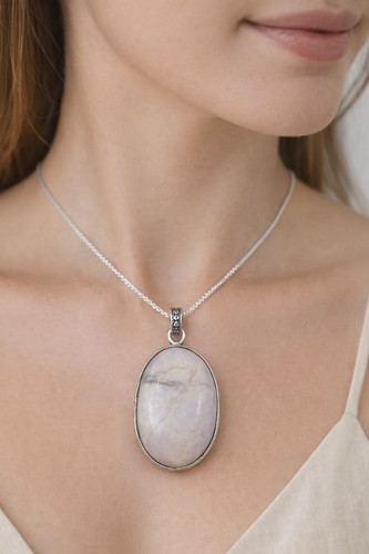 Silver plated brass pendant - brass,