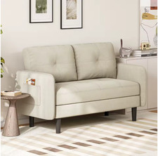 2 Seater Linen Fabric S Sofa