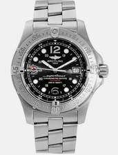 Breitling 44mm SuperOcean A17390 Steelfish Automatic Black Dial Date Chronometer
