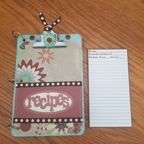 Recipe binder with - recipe,