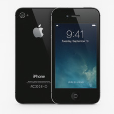 Apple iPhone 4 Black Unlocked 16GB 512MB RAM 3.5" Touchscreen IOS Smartphone