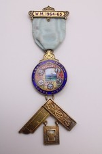 Silver masonic enamel jewel