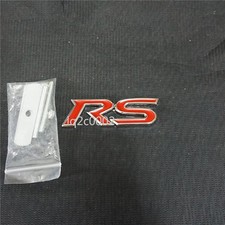 1x Silver Red Chrome RS New Metal Front Grille Badge Emblem Limited Sports Turbo