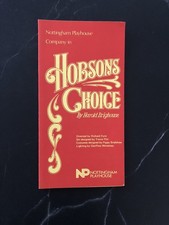 Nottingham Playhouse Theatre Programme -  Hobsons Choice - 1975