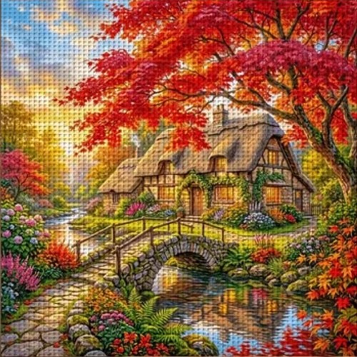 Maple cottage printed count - maple,