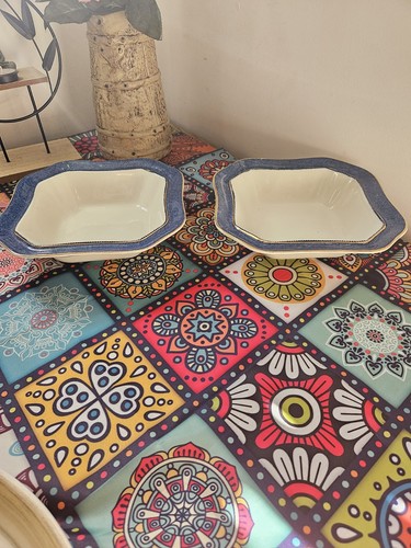 Woods ware powder blue serving - ware,