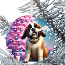St Bernard Dog Hanging Bauble