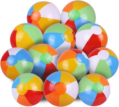 Beach balls bulk - 12",