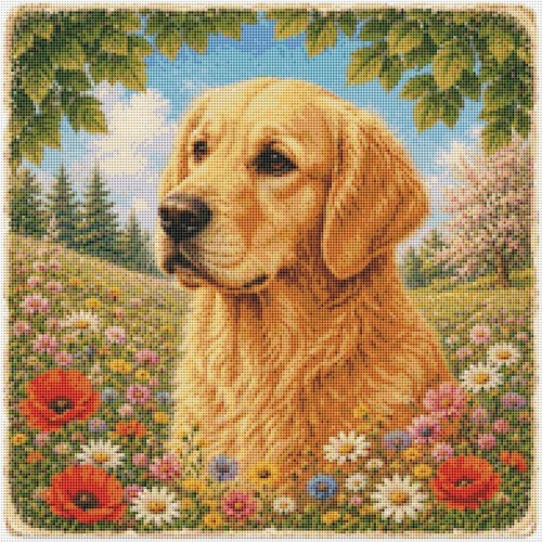 Golden retriever puppy dog - retriever,