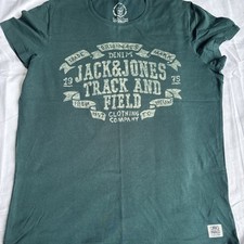 Men’s Green Jack & Jones T-Shirt Front Logo Size L ￼