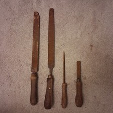 4 Vintage Metal Files Various Sizes Made In England