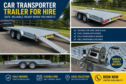 Car transporter hire - transporter, hire/recovery