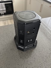 AUOPLUS 6-Gang Power Tower with 4 USB Ports